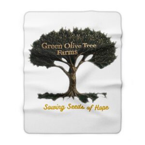 Sherpa Fleece Blanket — Green Olive Tree Farms “Sowing Seeds of Hope” Cozy Throw