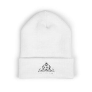 Embroidered Classic Cuffed Beanie — Vintage Crest Logo Knit Hat