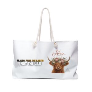 Be Organic Highland Cow Weekender Bag | Healing From The Earth Not The Lab