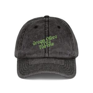 Vintage Embroidered Cap — 'Green Vibes' Distressed Hat